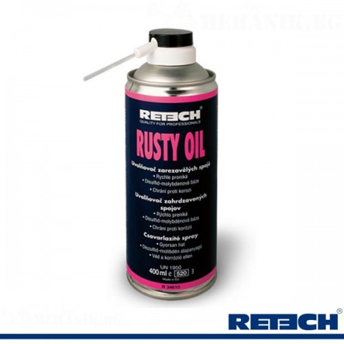 Rusty Oil-спрей за разхлабване на ръждиви връзки 400ml RETECH Rusty Oil-спрей за разхлабване на ръждиви връзки 400ml RETECH