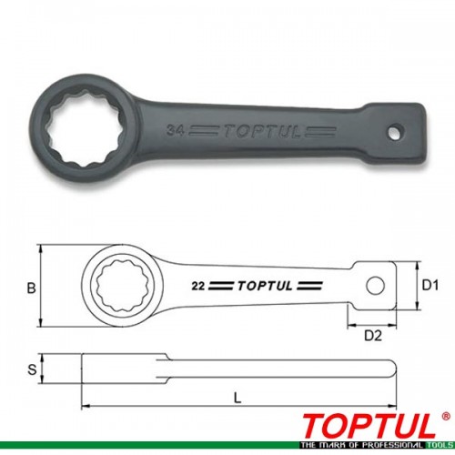 Ударен ключ звезда 34мм, TOPTUL