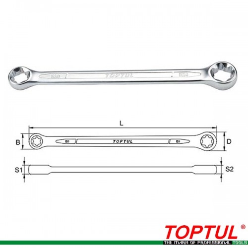 Ключ звезда E-Torx E14xE18 TOPTUL