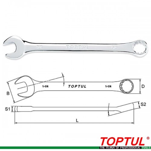 Звездогаечен ключ инчов 3/8", TOPTUL