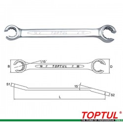 Ключ прорязан 22x24мм TOPTUL - 12pt.