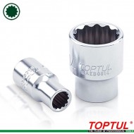 Вложка 1/4 дванадесетостен 10мм TOPTUL BAEB0810 Вложка 1/4 дванадесетостен 10мм TOPTUL BAEB0810
