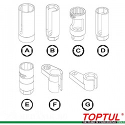 Комплект вложки за датчици, TOPTUL JGAI0701 Комплект вложки за датчици, TOPTUL JGAI0701