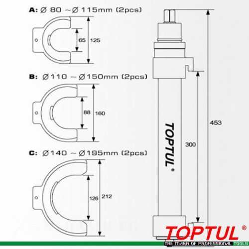 Комплект скоби за MacPherson TOPTUL JGAI0801 Комплект скоби за MacPherson TOPTUL JGAI0801
