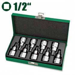 Комплект бит-вложки Torx 1/2 TOPTUL T20-T60 Комплект бит-вложки Torx 1/2 TOPTUL T20-T60
