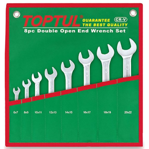 Гаечни ключове к-т 6-22мм, 8-броя TOPTUL