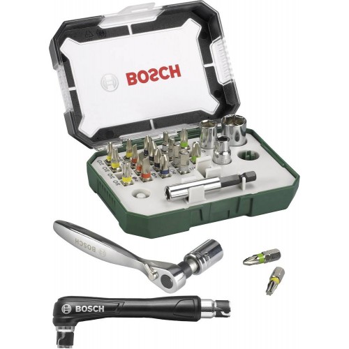 BOSCH КОМПЛЕКТ БИТОВЕ С ТРЕЧОТКА И ВЛОЖКИ BOSCH КОМПЛЕКТ БИТОВЕ С ТРЕЧОТКА И ВЛОЖКИ