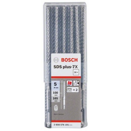 Bosch Свредлa SDS plus 7X  30 бр 5x50x115mm - 2608576190 - Свредла за перфоратори и къртачи