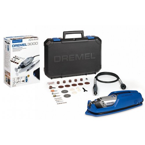 DREMEL® 3000 Мултифункционален инструмент (3000-1/25 EZ) - F0133000JS - Предимства на продукта:
Променливите обороти 10000 - 33000 об./мин. осигуряват по-удобен и по-добър контрол при работа.
Подпомагане на смените на конс DREMEL® 3000 Мултифункционален инструмент (3000-1/25 EZ) - F0133000JS - Мултифункционални инструменти - Хоби
