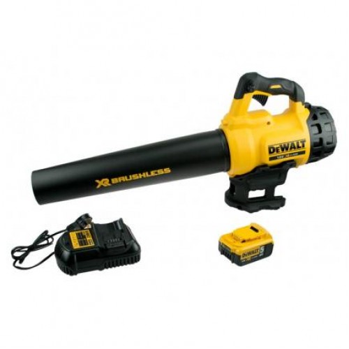 DeWALT Акумулаторна въздуходувка DCM562P1-QW - 18V / 5.0Ah Li-Ion - DCM562P1-QW - - Акумулаторна въздуходувка, която лесно почиства отпадъци от твърди повърхности като вътрешни дворове, площадки, алеи, гаражи
- Голяма скорост на изд DeWALT Акумулаторна въздуходувка DCM562P1-QW - 18V / 5.0Ah Li-Ion - DCM562P1-QW - Градинска и горска техника