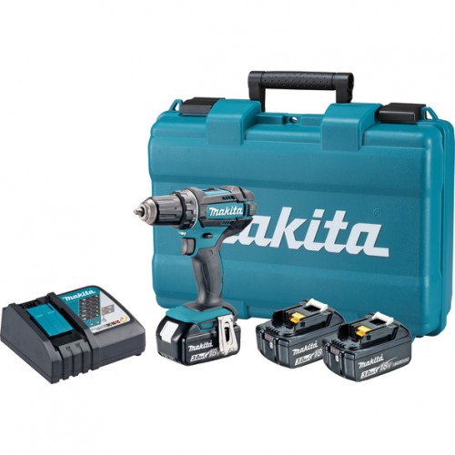 Акумулаторен винтоверт Makita DDF482RFE3 - DDF482RFE3 - Makita DDF482RFE3 е много мощен 2 скоростен акумулаторен винтоверт. Снабден със механична 2-скоростна зъбна предавка с цялото метално червячно задвижв Акумулаторен винтоверт Makita DDF482RFE3 - DDF482RFE3 - Винтоверти - Акумулаторни