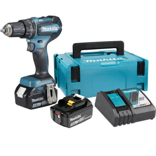 Makita Акумулаторен ударен винтоверт DHP485RTJ 2x5.0Ah Зарядно В Куфар