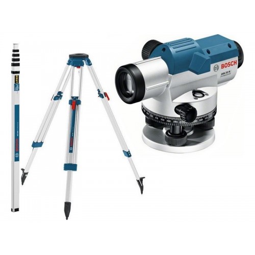 BOSCH Оптичен нивелиращ уред GOL 32 G + ТРИНОГА BT 160 + ЛАТА GR 500 BOSCH Оптичен нивелиращ уред GOL 32 G + ТРИНОГА BT 160 + ЛАТА GR 500