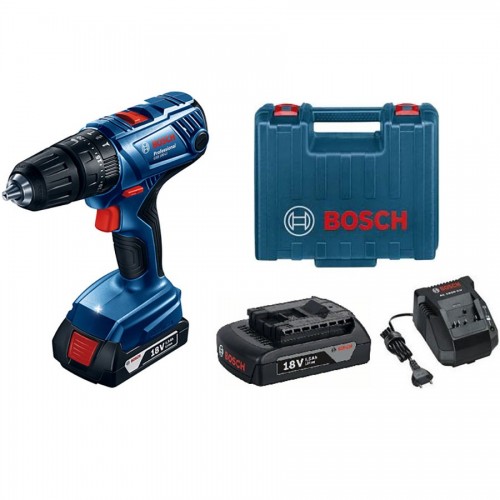 Акумулаторен ударно-пробивен винтоверт Bosch GSB 180-LI Professional, 2x2 Ah, куфар - 06019F8307 - Винтоверти - Професионални