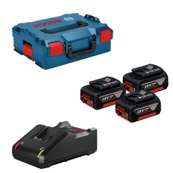 BOSCH КОМПЛЕКТ БАТЕРИИ 3x5.0 Ah + Зарядно GAL 18V-40 CV в L-BOXX