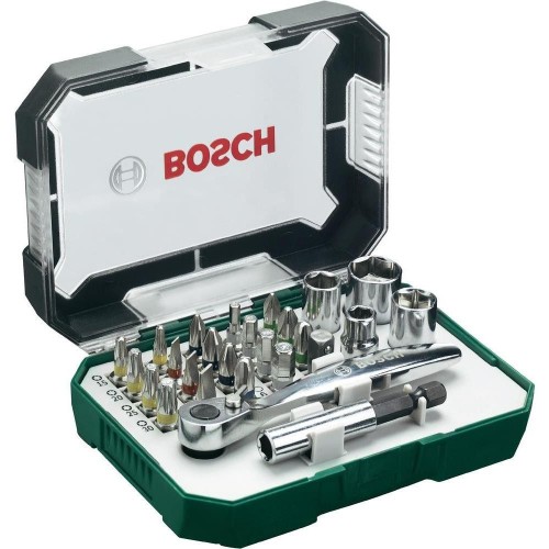 BOSCH Комплект 26 части и тресчотка - 2607017322 - Консумативи