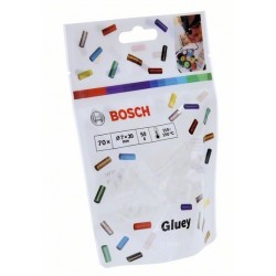 BOSCH Прозрачни лепилни пръчки за Bosch Gluey 70 бр в пакет BOSCH Прозрачни лепилни пръчки за Bosch Gluey 70 бр в пакет