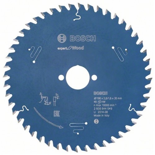 BOSCH Циркулярен диск Expert for Wood 190x30x2.6-48T - 2608644049 - Консумативи за циркуляри