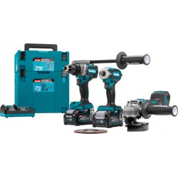 MAKITA DK0125G301 АКУМ. КОМПЛЕКТ ВИНТОВЕРТ DF001G, ГАЙКОВЕРТ TD001G И ЪГЛОШЛАЙФ GA005G, 2x4.0 Ah И ЗАРЯДНО В 2x MAKPAK