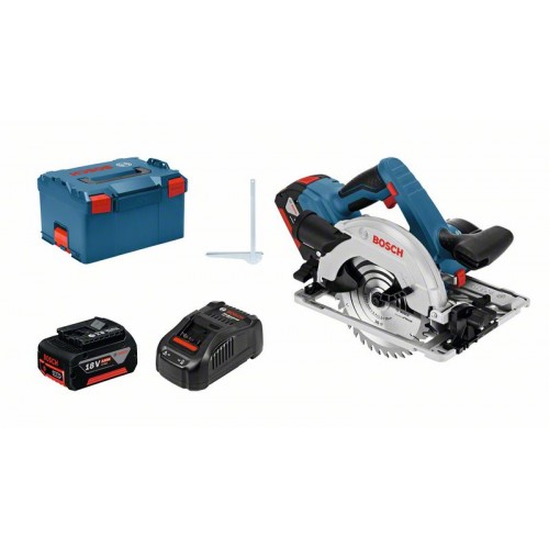 АКУМУЛАТОРЕН ЦИРКУЛЯР BOSCH GKS 18 V-57G 2x5,0Ah L-BOXX - 06016A2100 - Технически характеристики: Обороти на празен ход: : 3.400 min-1 Ø на режещия диск: 165 mm Ø на отвора на диска за циркуляр:: 20 mm Капацитет н АКУМУЛАТОРЕН ЦИРКУЛЯР BOSCH GKS 18 V-57G 2x5,0Ah L-BOXX - 06016A2100 - Циркуляри - Акумулаторни