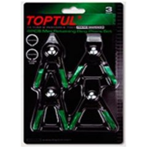 TOPTUL - Комплект зегер клещи, мини 4 бр., 3" TOPTUL - Комплект зегер клещи, мини 4 бр., 3"