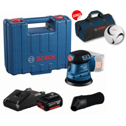 BOSCH Акумулаторен ексцентършлайф GEX 185-Li 1x4.0 Ah и зарядно в куфар + ПОДАРЪК ТОПКА И ЧАНТА BOSCH BOSCH Акумулаторен ексцентършлайф GEX 185-Li 1x4.0 Ah и зарядно в куфар + ПОДАРЪК ТОПКА И ЧАНТА BOSCH