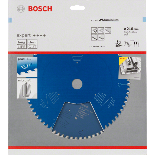 Bosch Диск за циркуляр Expert for Aluminium 216 x 30 x 2,6 mm, 64 зъба Bosch Диск за циркуляр Expert for Aluminium 216 x 30 x 2,6 mm, 64 зъба