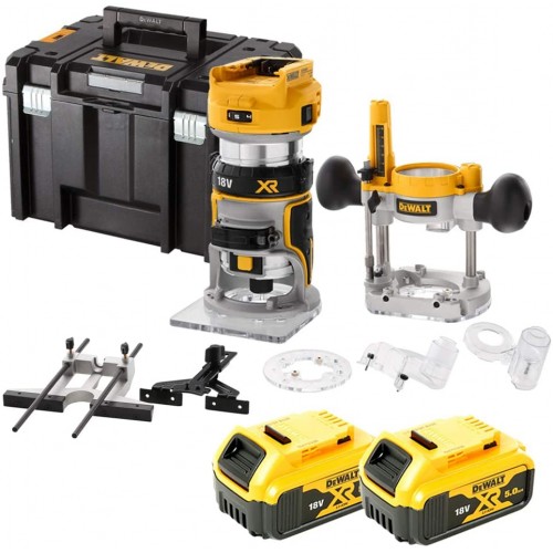 DEWALT DCW604P2 АКУМУЛАТОРЕН ОБЕРФРЕЗА 18V 2 X 5.0AH - DCW604P2-QW - Фрези - Професионални