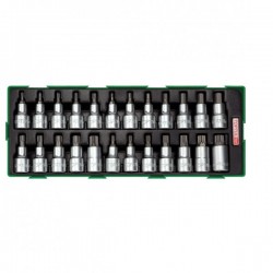 TOPTUL К-Т ЗА КОЛИЧКА ВЛОЖКИ 1/2" TORX+M+ШЕСТОГРАМ