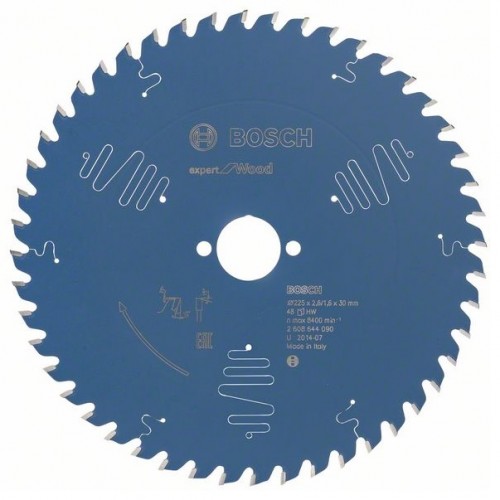BOSCH Циркулярен диск Expert for Wood 225x30x2.6-48T - 2608644090 - Консумативи за циркуляри