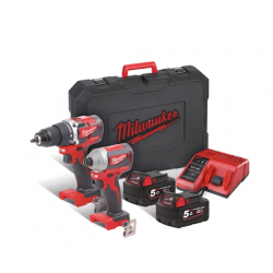 MILWAUKEE M18CBLPP2B-502C АКУМУЛАТОРЕН КОМПЛЕКТ С 2x5.0 Ah И ЗАРЯДНО
