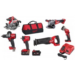 MILWAUKEE FPP6H2-502B АКУМУЛАТОРЕН КОМПЛЕКТ 6 МАШИНИ С 2 БАТЕРИИ И ЗАРЯДНО + ЧАНТА MILWAUKEE FPP6H2-502B АКУМУЛАТОРЕН КОМПЛЕКТ 6 МАШИНИ С 2 БАТЕРИИ И ЗАРЯДНО + ЧАНТА