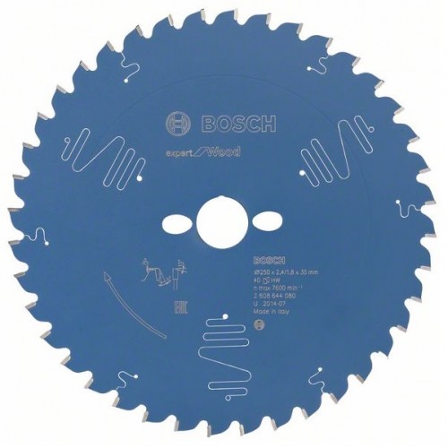BOSCH Циркулярен диск Expert for Wood 250x30x2.4-40T - 2608644080 - Консумативи за циркуляри
