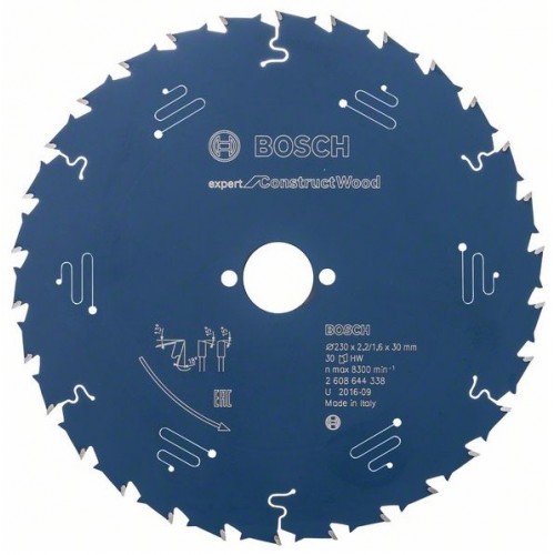 BOSCH Циркулярен Диск Expert for Construct Wood 230x30x2.2-30T - 2608644338 - Консумативи за циркуляри