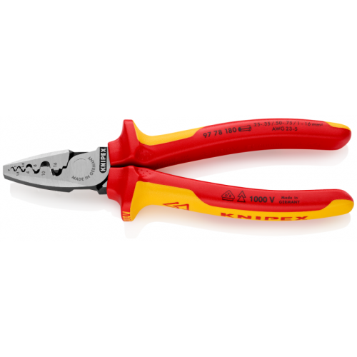 KNIPEX КРИМП КЛЕЩИ ЗА КАБЕЛНИ НАКРАЙНИЦИ 0.25-16MM KNIPEX КРИМП КЛЕЩИ ЗА КАБЕЛНИ НАКРАЙНИЦИ 0.25-16MM