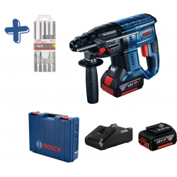 BOSCH АКУМУЛАТОРЕН БЕЗЧЕТКОВ ПЕРФОРАТОР GBH 180 LI 2x4.0Ah + Зарядно в Куфар + ПОДАРЪЦИ BOSCH АКУМУЛАТОРЕН БЕЗЧЕТКОВ ПЕРФОРАТОР GBH 180 LI 2x4.0Ah + Зарядно в Куфар + ПОДАРЪЦИ