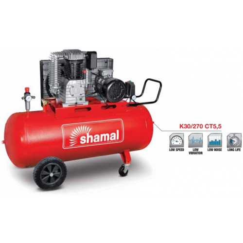 SHAMAL КОМПРЕСОР K30 270Л. 7.5 К.С. 870 Л/M 400V 11 BAR - SLNN801SHA254 - Shamal