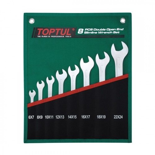 TOPTUL - Комплект гаечни ключове, тънки 8 бр. TOPTUL - Комплект гаечни ключове, тънки 8 бр.