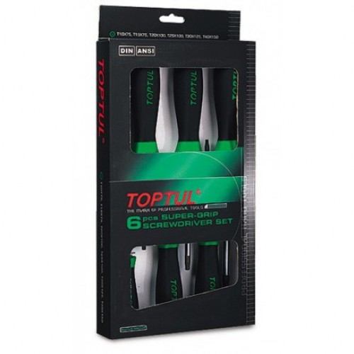 TOPTUL ОТВЕРТКИ К-Т 6 БР. TORX - GAAE0610 - TOPTUL ОТВЕРТКИ К-Т 6 БР. TORX T10x75, T15x75, T20x100, T25x100, T30x125, T40x150 TOPTUL ОТВЕРТКИ К-Т 6 БР. TORX - GAAE0610 - TOPTUL