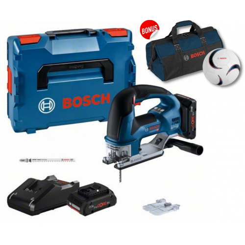 Bosch Акумулаторен прободен трион GST 18V-155 BC С 2x4.0Ah и зарядно в L-BOXX + ПОДАРЪК ТОПКА И ЧАНТА BOSCH Bosch Акумулаторен прободен трион GST 18V-155 BC С 2x4.0Ah и зарядно в L-BOXX + ПОДАРЪК ТОПКА И ЧАНТА BOSCH
