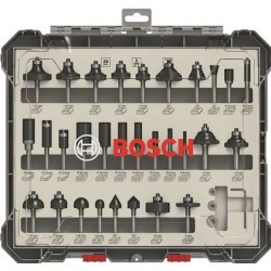 BOSCH Комплект фрезери 30 бр смесен 6mm опашка BOSCH Комплект фрезери 30 бр смесен 6mm опашка
