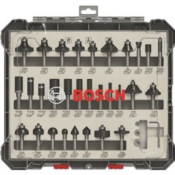BOSCH Комплект фрезери 30 бр смесен 8mm опашка BOSCH Комплект фрезери 30 бр смесен 8mm опашка