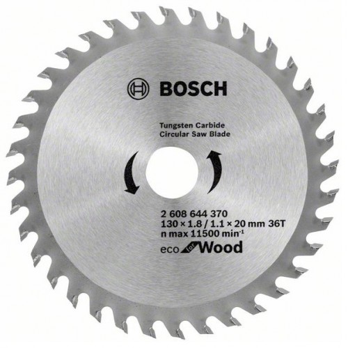 BOSCH Циркулярен Диск ECO for WOOD 130x1.8/1.1x20 36T - 2608644370 - Консумативи за циркуляри