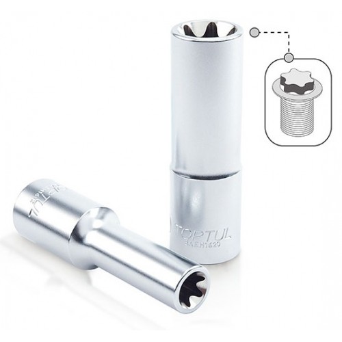 TOPTUL ВЛОЖКА ВЪТРЕШЕН TORX УДЪЛЖЕН 1/4"" DR.E6 - BAEH0806 - Вложки, ударни вложки и аксесоари