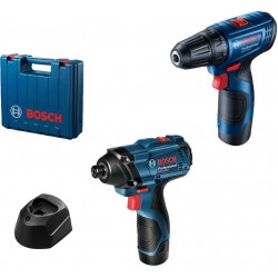 Bosch Акумулаторен комплект Винтоверт GSR 120-LI + Гайковерт GDR 120 Bosch Акумулаторен комплект Винтоверт GSR 120-LI + Гайковерт GDR 120