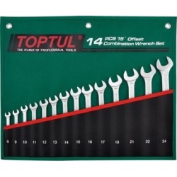 TOPTUL - Комплект звездогаечни ключове, професионални, 14 бр.