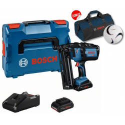 Bosch Акумулаторен пистолет за пирони GNH 18V-64 M 2x4.0 Ah в L-BOXX + ПОДАРЪК ТОПКА И ЧАНТА BOSCH Bosch Акумулаторен пистолет за пирони GNH 18V-64 M 2x4.0 Ah в L-BOXX + ПОДАРЪК ТОПКА И ЧАНТА BOSCH