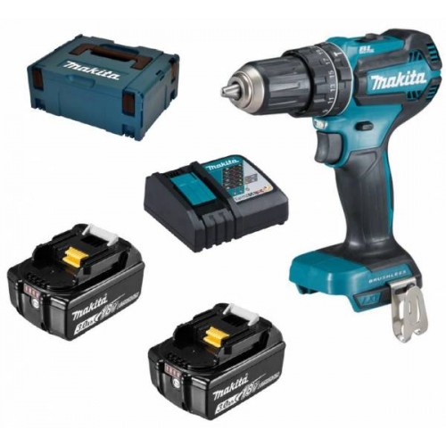 Makita Акумулаторен ударен винтоверт DHP485RFJ 2x3.0Ah Зарядно В Куфар - DHP485RFJ - Винтоверти - Професионални