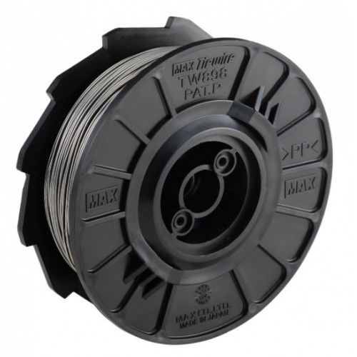 MAX TW898 Тел за машина за връзване на арматура 0.8 mm - TW90614 - Стоманена тел (diameter = 0.8mm) Съдържа 50 ролки в кашон За моделите на MAX RB398S, RB398, RB397, RB218, RB217, RB518, RB517 *Цената е за 1 ролка т MAX TW898 Тел за машина за връзване на арматура 0.8 mm - TW90614 - MAX