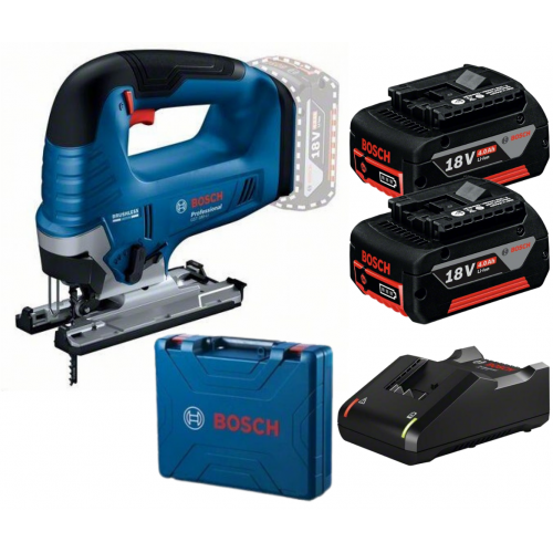 Bosch Акумулаторен прободен трион GST 185-LI с 2x4.0Ah и зарядно в куфар Bosch Акумулаторен прободен трион GST 185-LI с 2x4.0Ah и зарядно в куфар